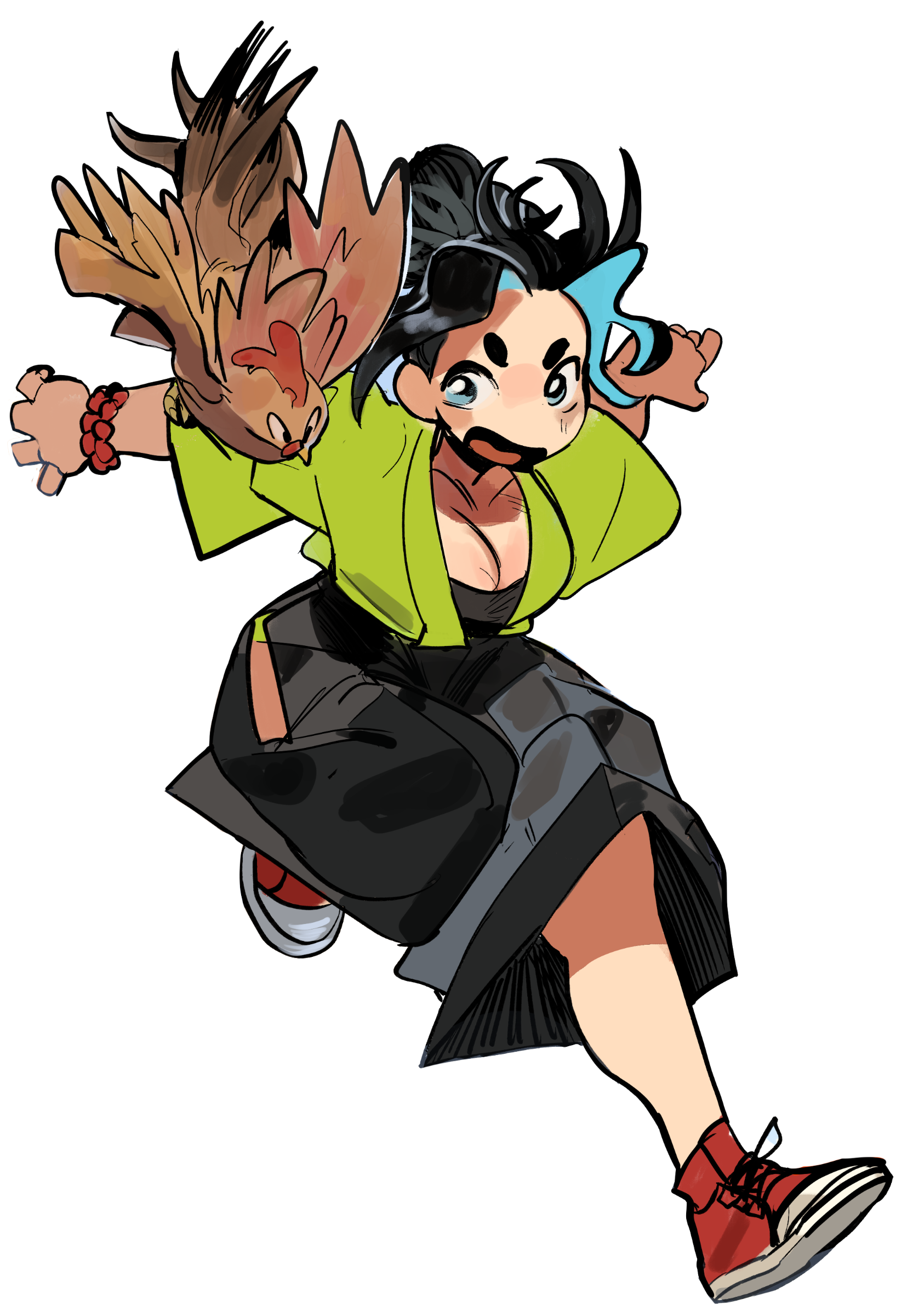 SHO RUNNING WITH CHICKEN STICKER! (LUNYDOOBLES)