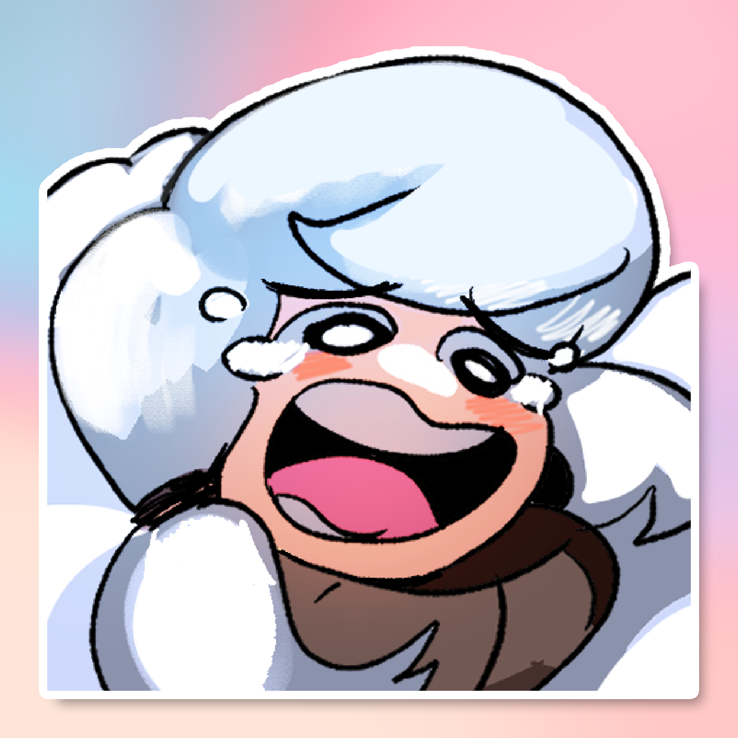 SNOWY CRYING STICKER! (LUNYDOOBLES)