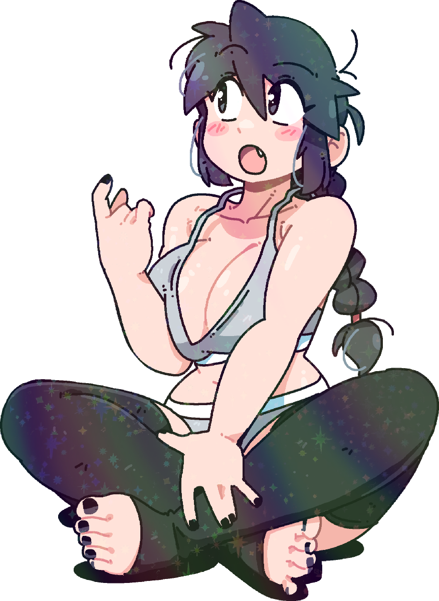 LUCIA CROSS-LEGGED STICKER! (BRYCE AND SCOTT)