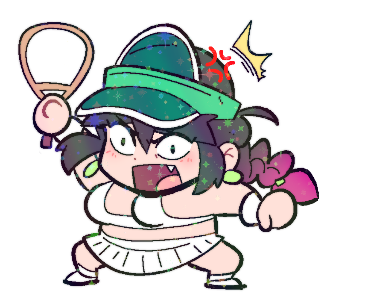 LUCIA CHIBI TENNIS STICKER! (BRYCE AND SCOTT)