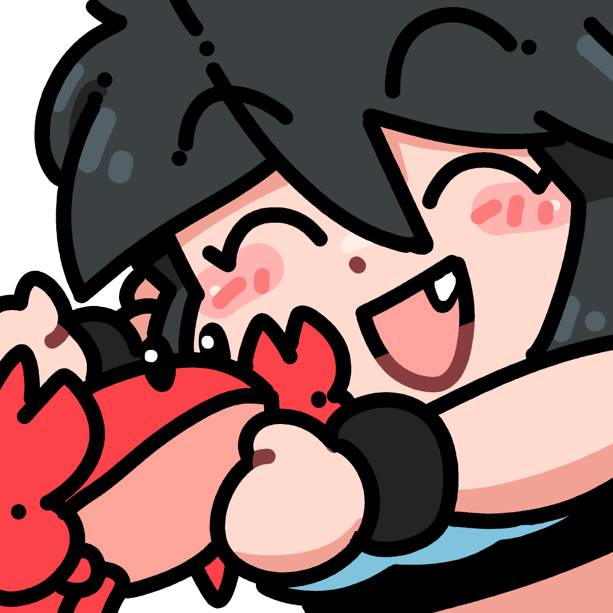 HUGGING LUCIA EMOTE STICKER! (BRYCE AND SCOTT)