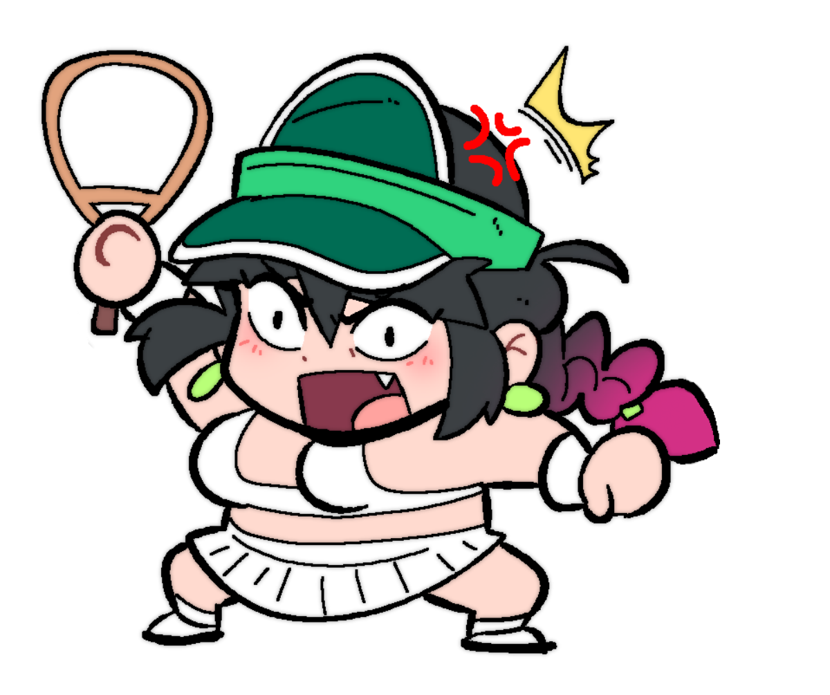 LUCIA CHIBI TENNIS STICKER! (BRYCE AND SCOTT)