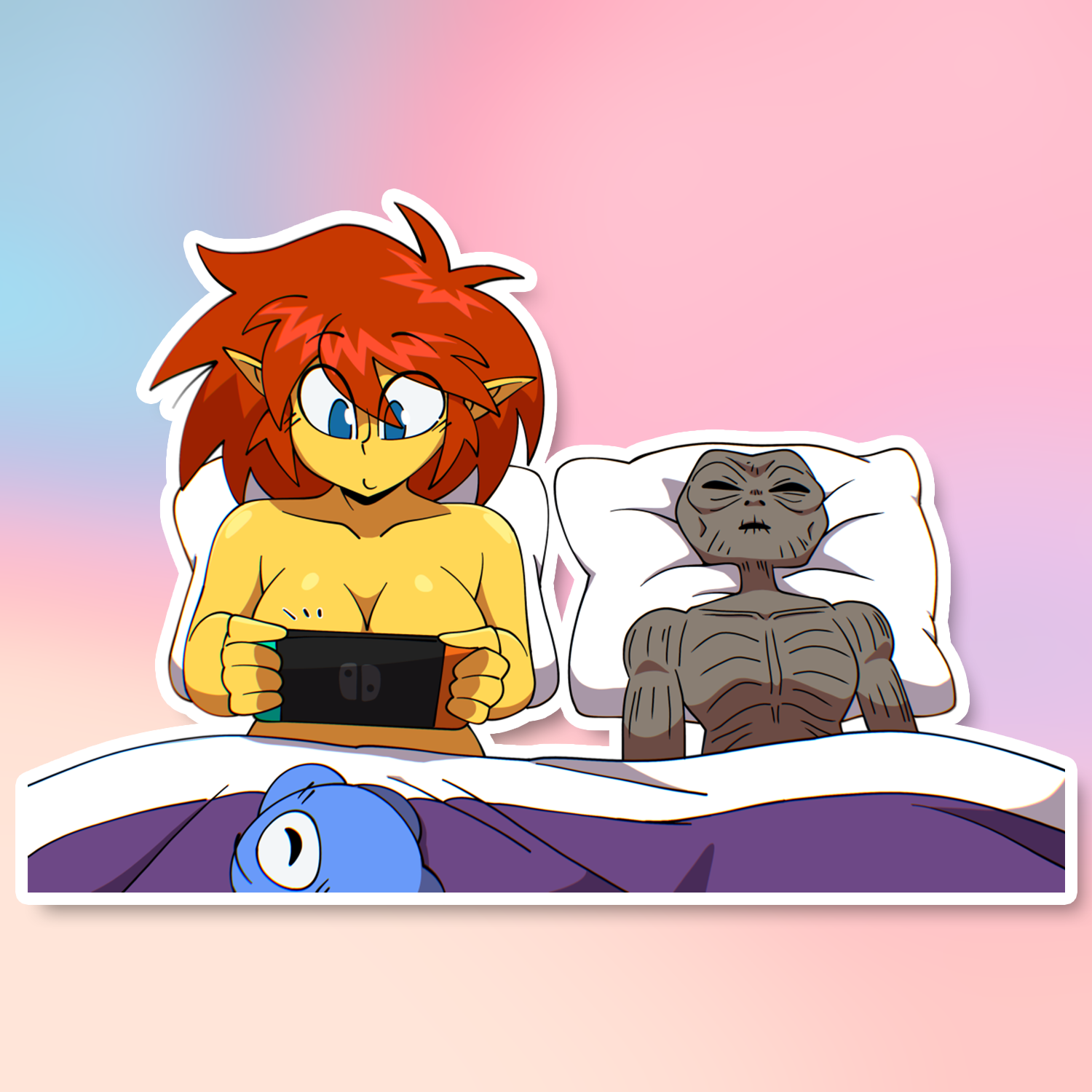 SUNNY ALIEN MEME STICKER! (QUINTZEEE)