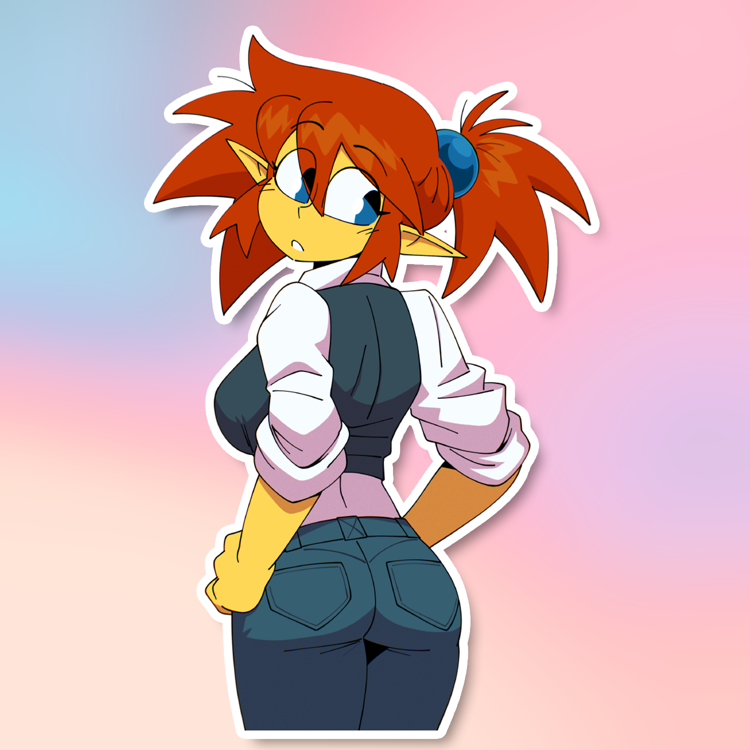 SUNNY OFFICE OUTFIT STICKER! (QUINTZEEE)