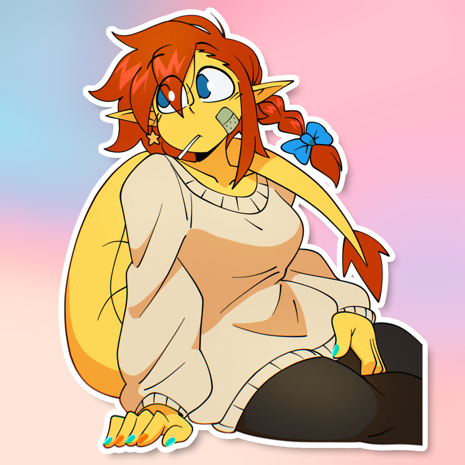 SUNNY SWEATER STICKER! (QUINTZEEE)