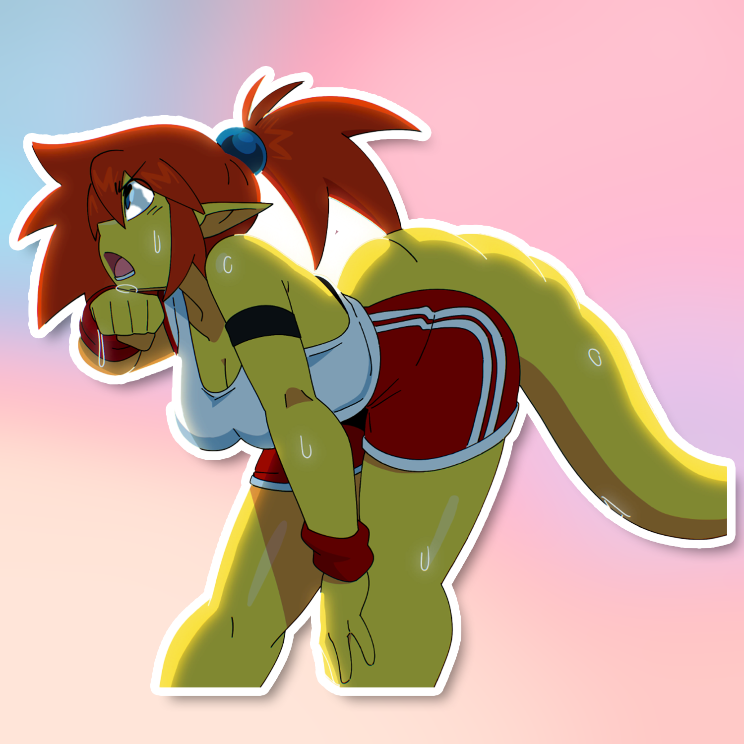 SUNNY SWEATY STICKER! (QUINTZEEE)