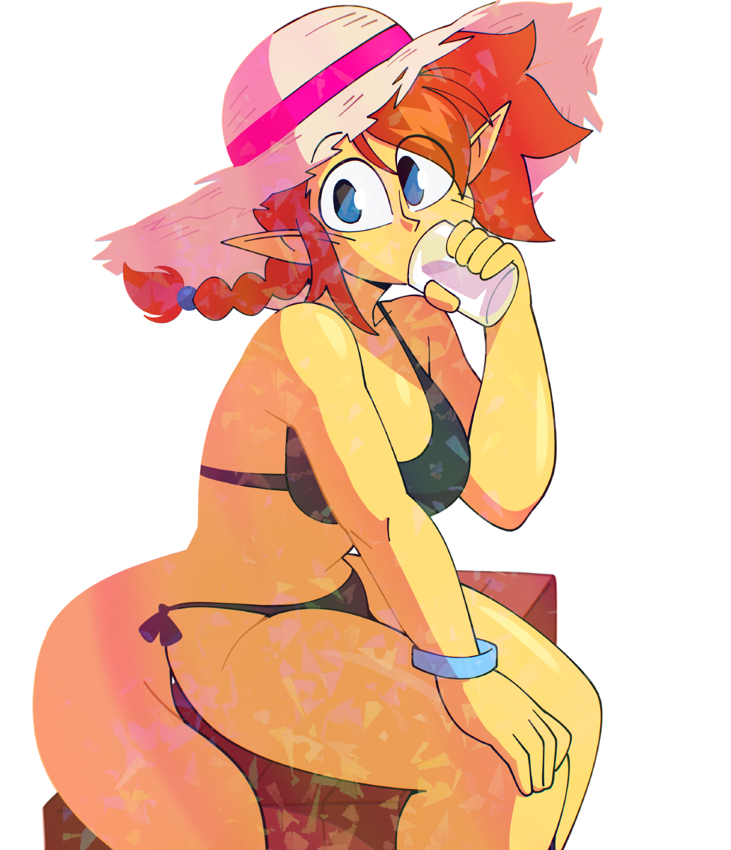 SUNNY STRAW HAT STICKER! (QUINTZEEE)