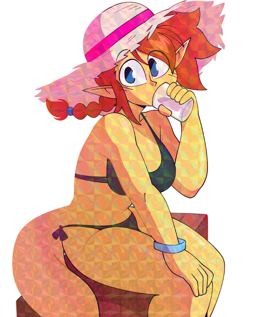 SUNNY STRAW HAT STICKER! (QUINTZEEE)