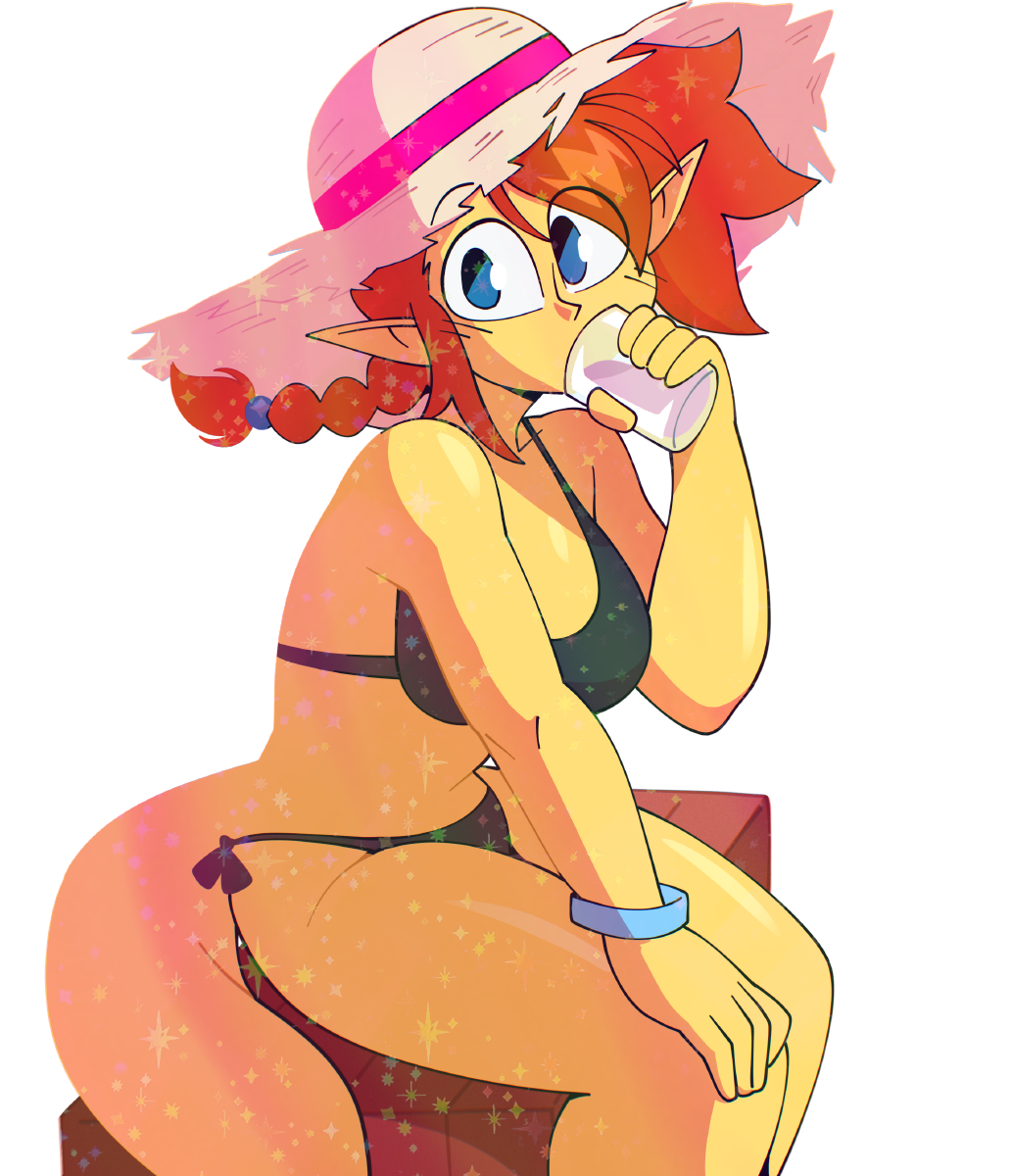 SUNNY STRAW HAT STICKER! (QUINTZEEE)