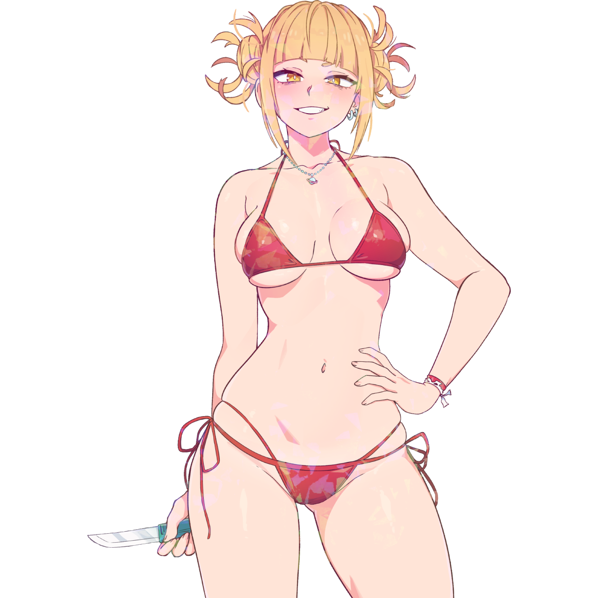 FIESTY BLONDE BIKINI STICKER! (DASHI)