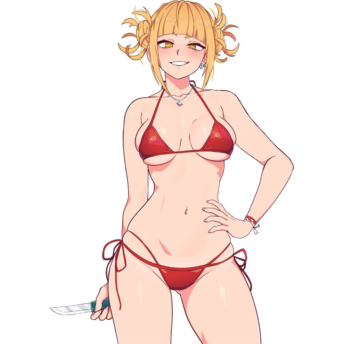 FIESTY BLONDE BIKINI STICKER! (DASHI)