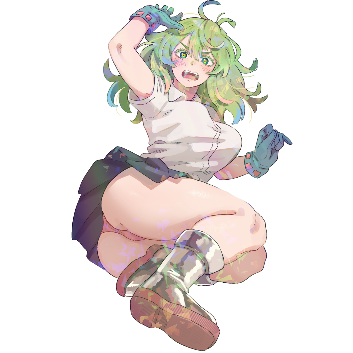 GREEN HAIR GIRL STICKER! (DASHI)