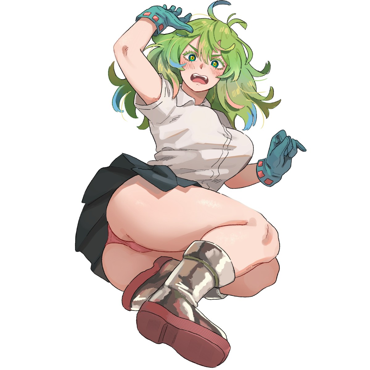 GREEN HAIR GIRL STICKER! (DASHI)