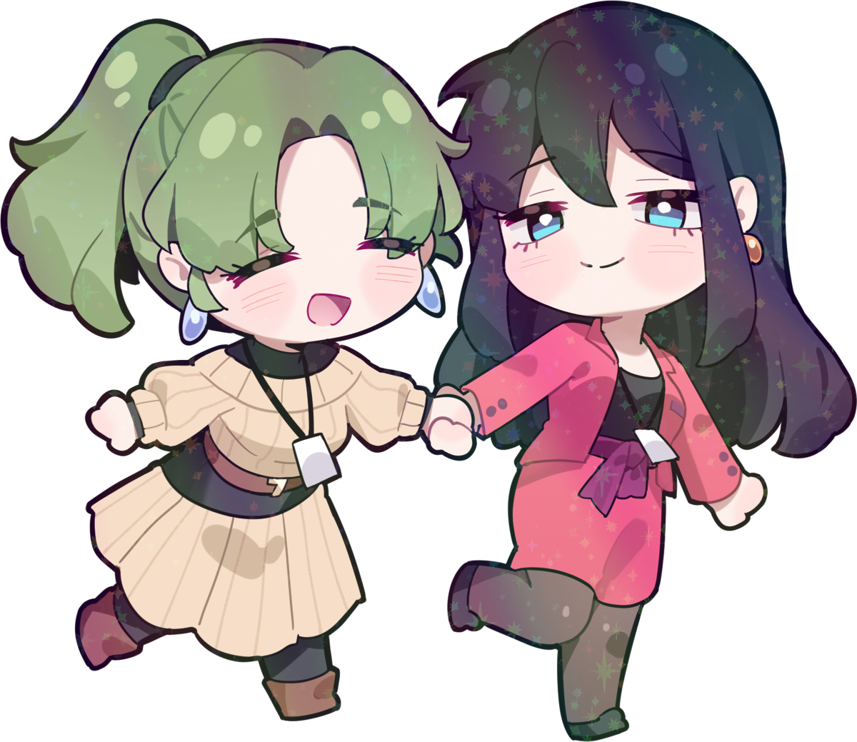 HAYATE TSUBAME AND HINA CHIBI STICKER! (BRYCE AND SCOTT)