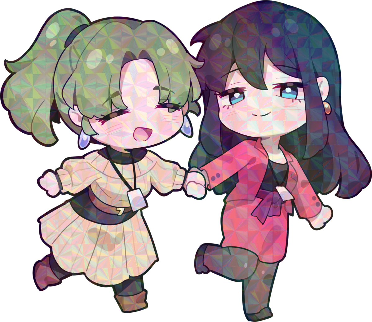 HAYATE TSUBAME AND HINA CHIBI STICKER! (BRYCE AND SCOTT)