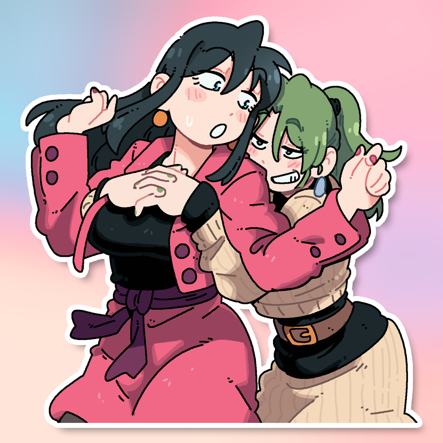 TSUBAME AND HINA SQUEEZE STICKER! (BRYCE AND SCOTT)