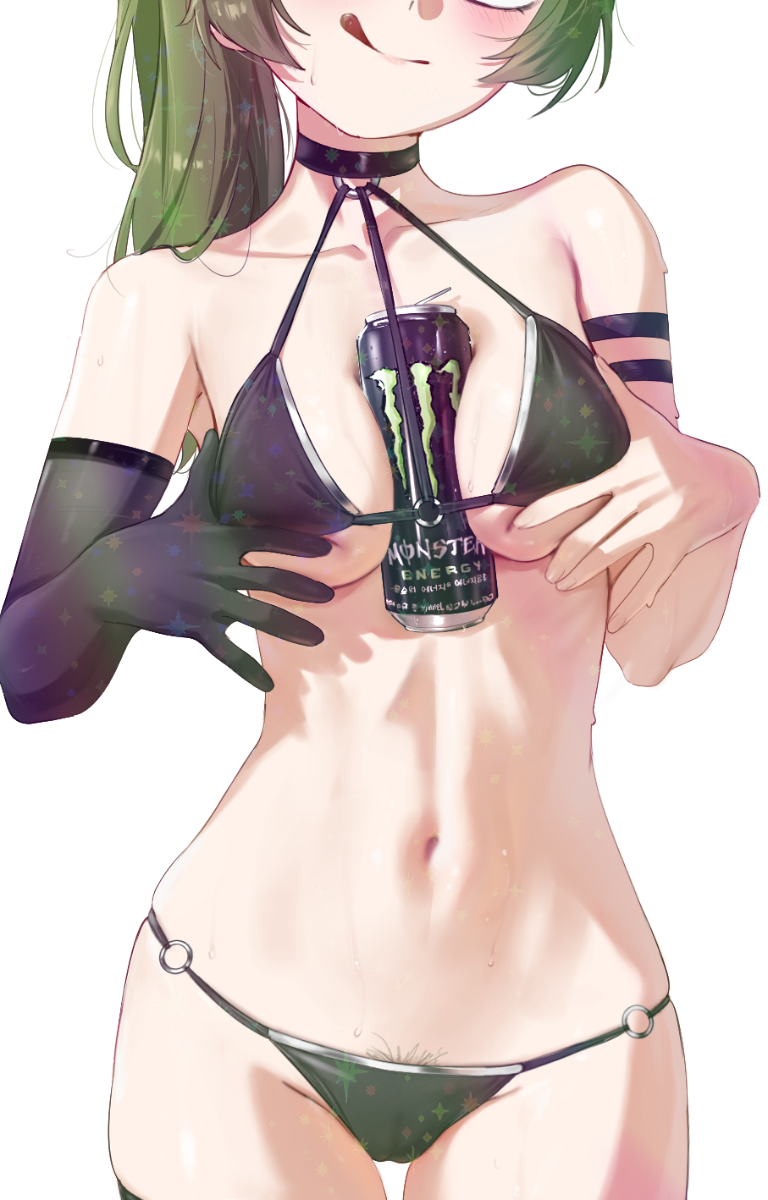 GREEN HAIR BIKINI STICKER! (WALIGNER)