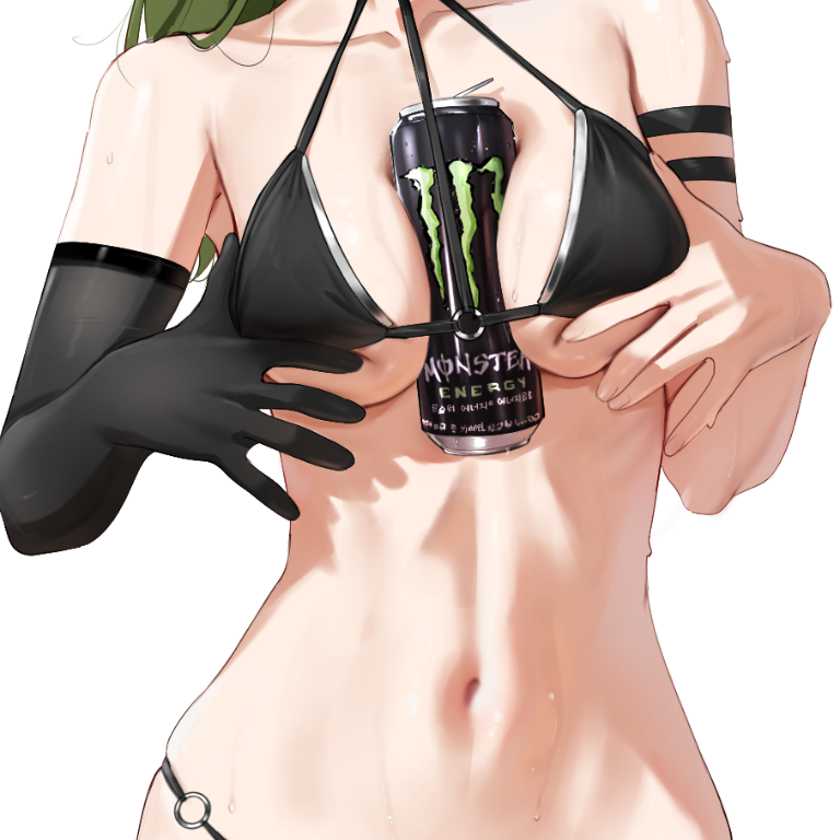 GREEN HAIR BIKINI STICKER! (WALIGNER)