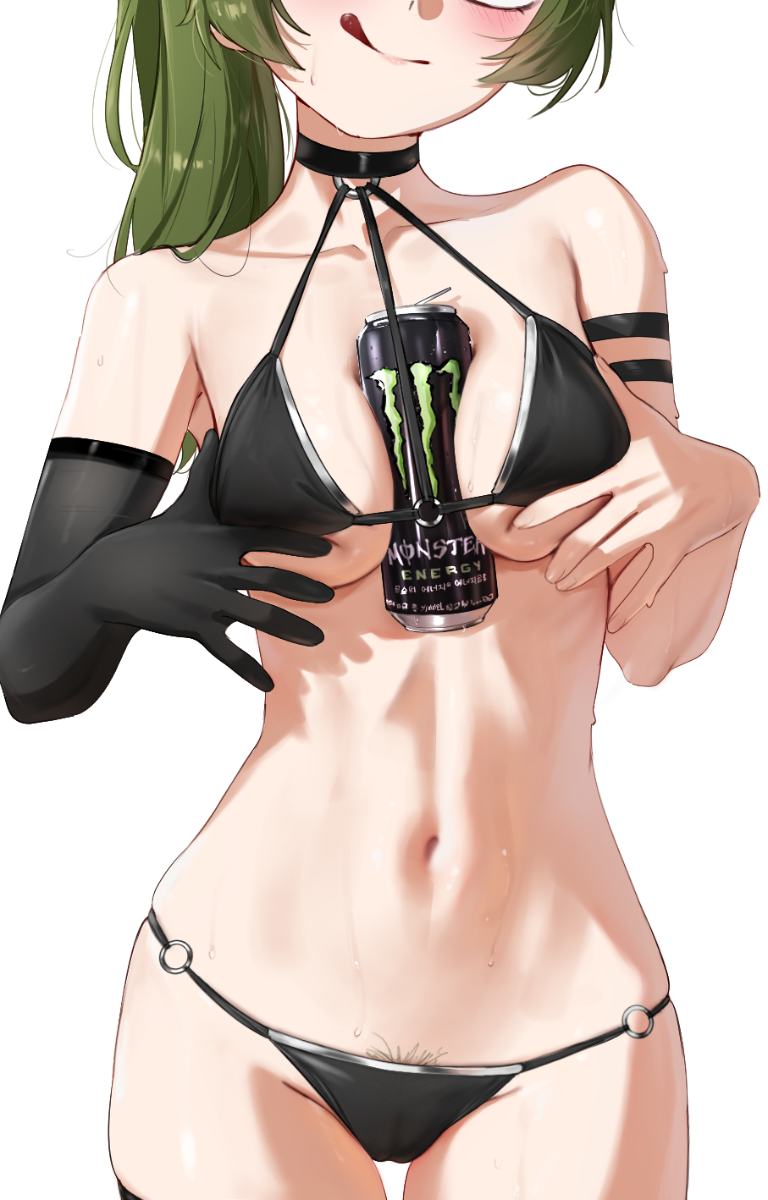 GREEN HAIR BIKINI STICKER! (WALIGNER)