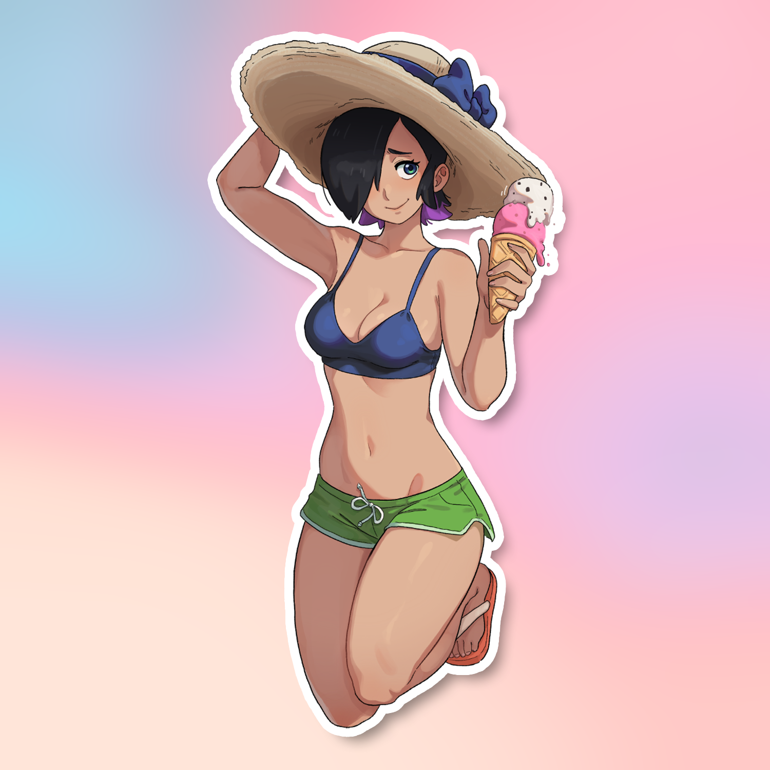 VIOLET ICE CREAM STICKER! (DASHI)
