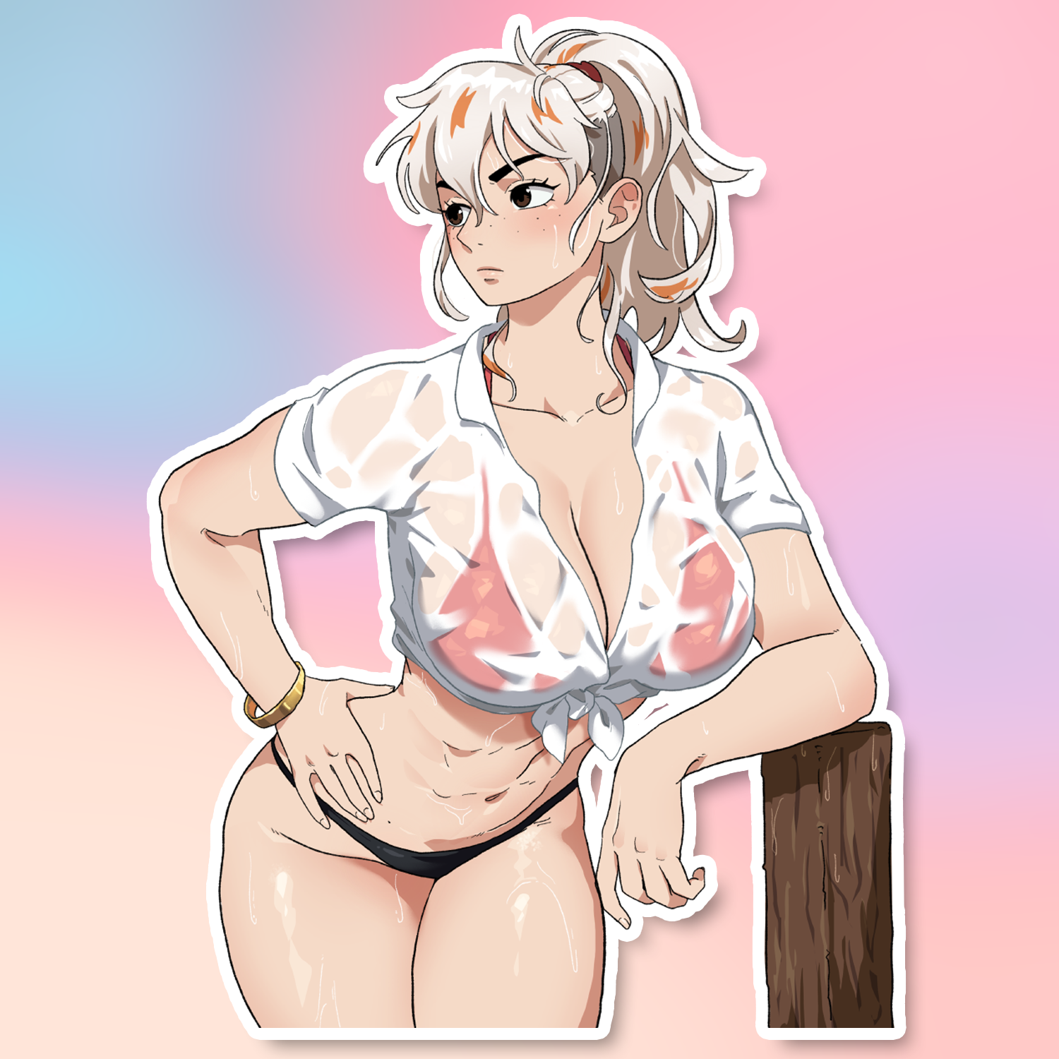 WET SHIRT NINA STICKER (DASHI)