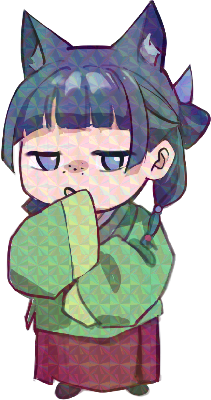 GREEN HAIR CHIBI STICKER (WALIGNER)