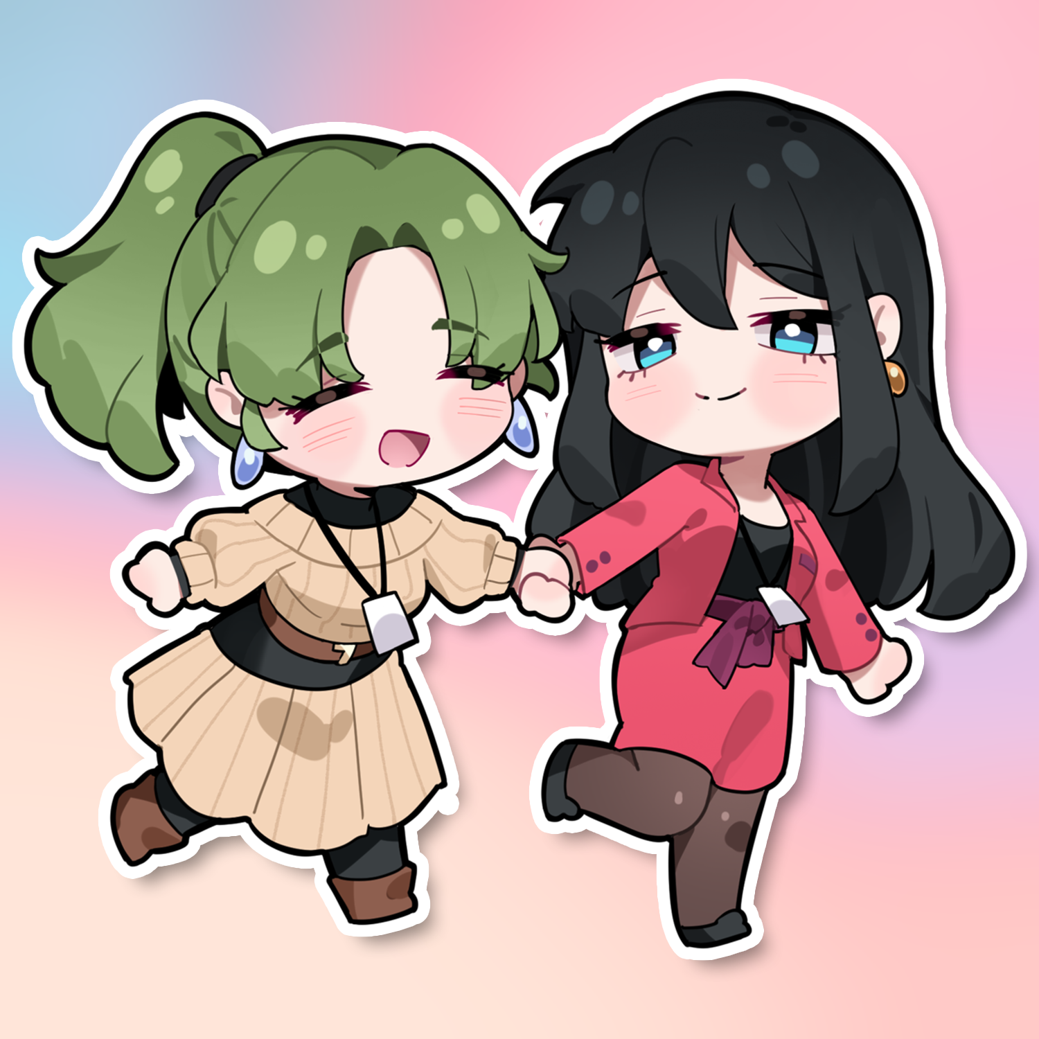 HAYATE TSUBAME AND HINA CHIBI STICKER! (BRYCE AND SCOTT)